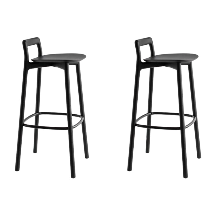 Scandinavian Solid Wood Bar Stool Living Room Faux Leather Counter Stools