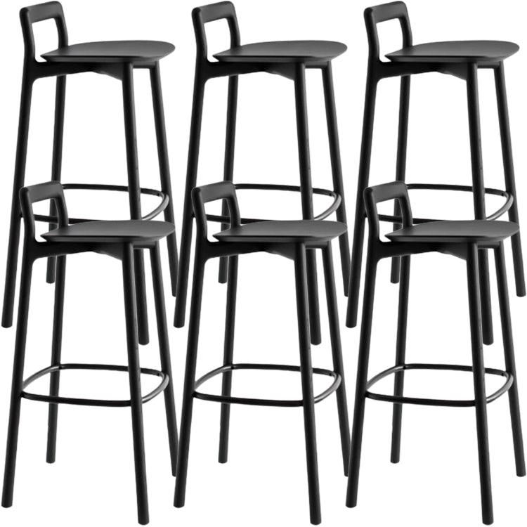 Scandinavian Solid Wood Bar Stool Living Room Faux Leather Counter Stools