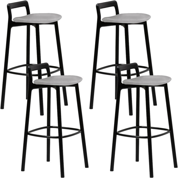 Scandinavian Solid Wood Bar Stool Living Room Faux Leather Counter Stools