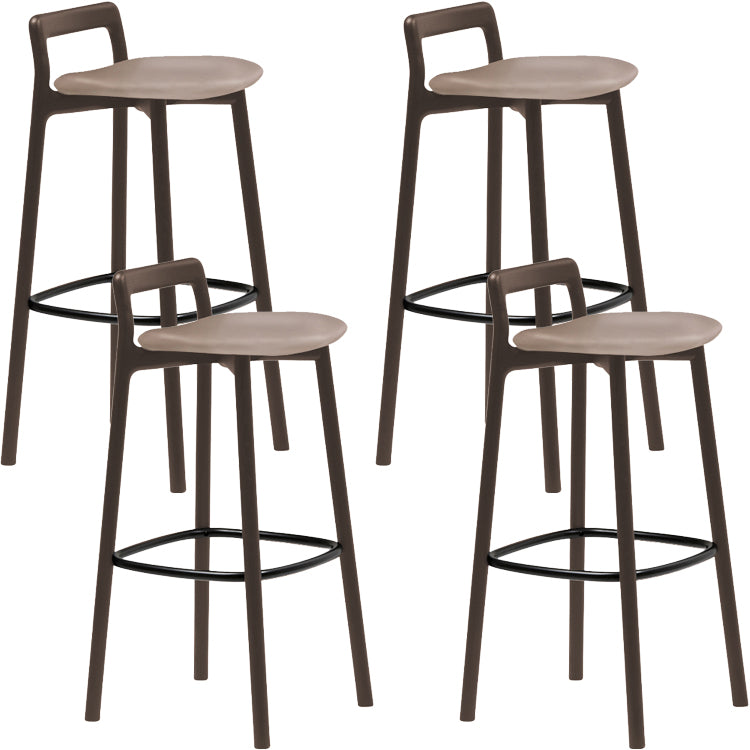 Scandinavian Solid Wood Bar Stool Living Room Faux Leather Counter Stools