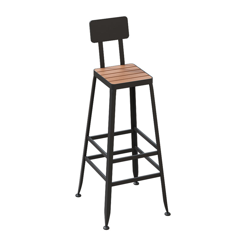Industrial Metal Bar Stools Bar Height Outdoor Bar Stool with Black Base