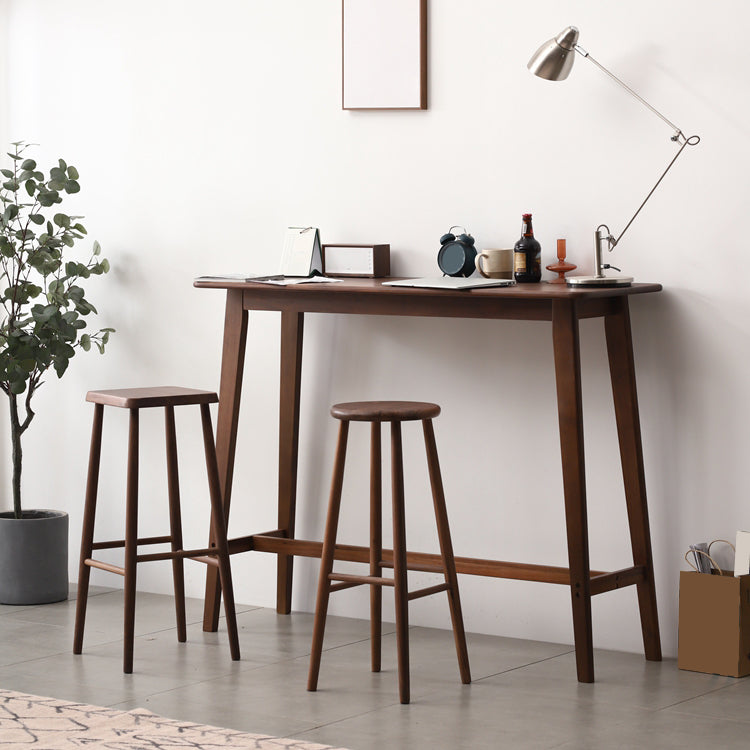 Solid Wood Bar Table Modern Rectangle Bar Table for Dining Room