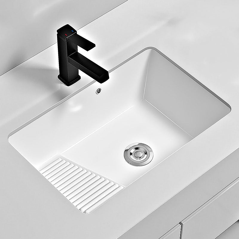 Modern Vessel Lavatory Sink Porcelain with Faucet Bathroom Sink