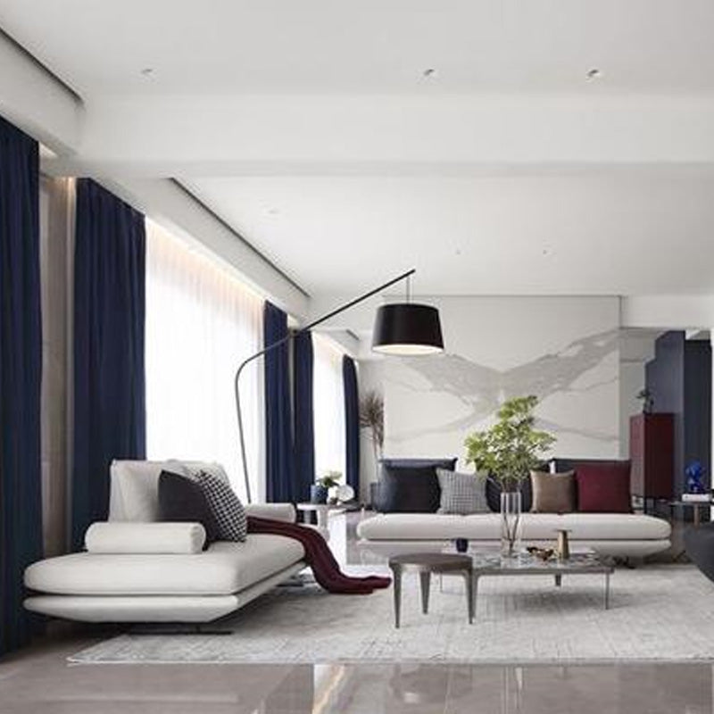 Modern Chaise Lounge Couch Cushioned Chaise Lounge with Pillow