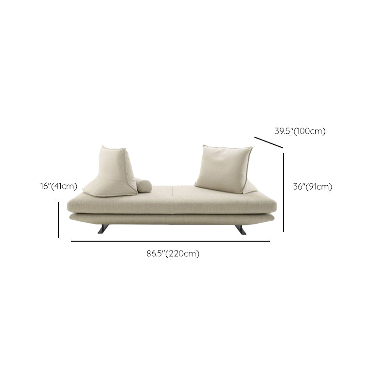 Modern Chaise Lounge Couch Cushioned Chaise Lounge with Pillow