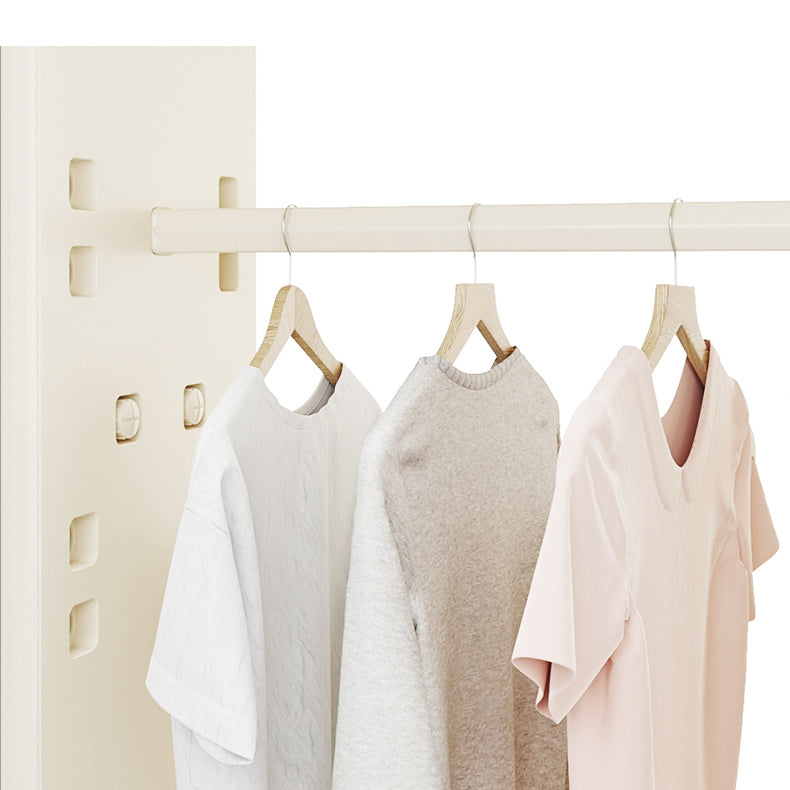 Modern Style Plastic Frame Wardrobe Freestanding Wardrobe with Shelves and Clothes Rail