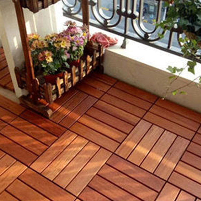 Modern Flooring Planks Click-Locking Smooth Hardwood Deck Tiles for Patio