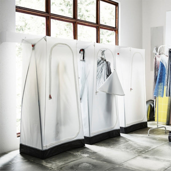 Modern Freestanding Wardrobe Armoire Metal Wardrobe with Clothes Rail