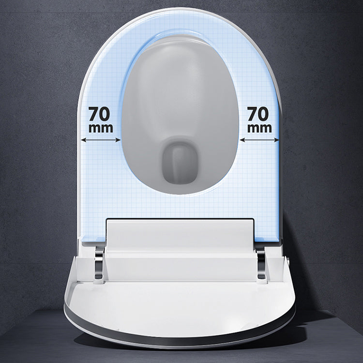 Elongated Wall Mounted Bidet Contemporary Heated Seat Wall Hung Toilet Set