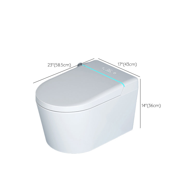 Elongated Wall Hung Toilet Set Temperature Control Wall Mounted Bidet