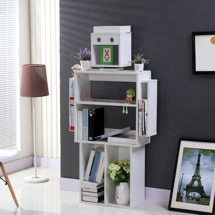 Contemporary Manufactured Wood Shelf Open Back Standard Kids Bookcase