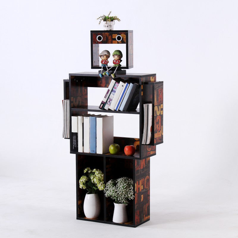 Contemporary Manufactured Wood Shelf Open Back Standard Kids Bookcase