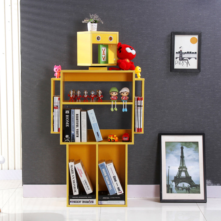 Contemporary Manufactured Wood Shelf Open Back Standard Kids Bookcase