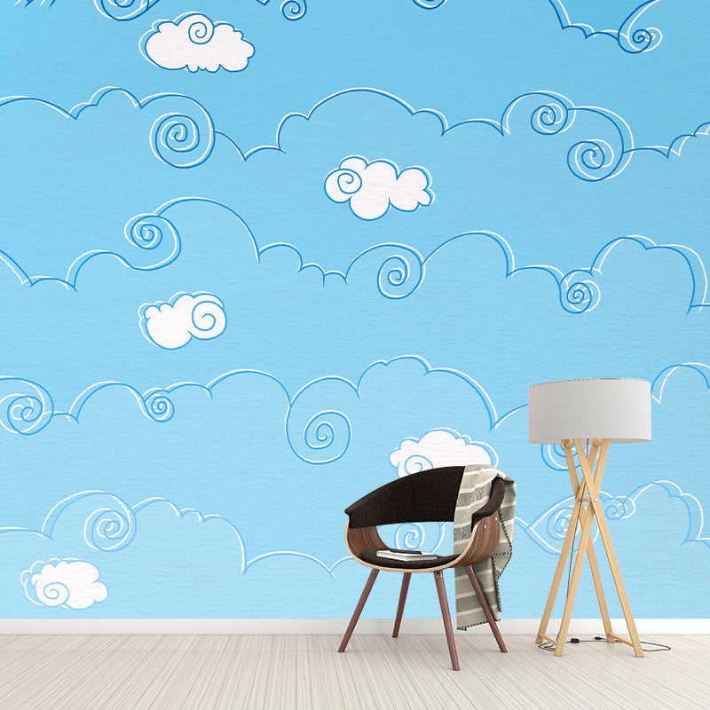 Washable Mural Wallpaper Cartoon Pattern Illustration Indoor Wall Mural