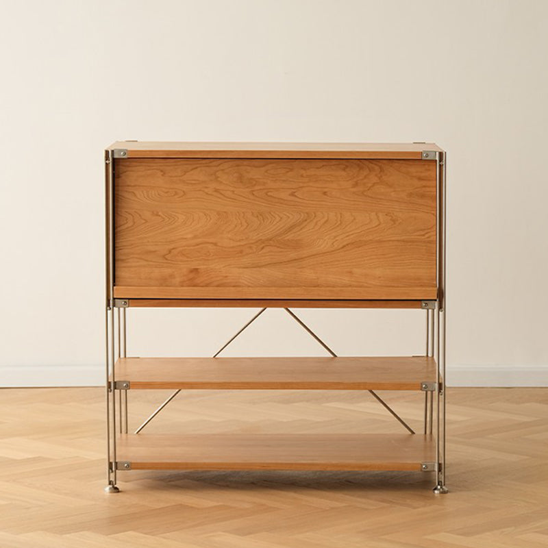 1 Door Storage Cabinet, Modern Rectangular Wooden Cabinet, 35.4"W x 16.9"L x 34.8"H