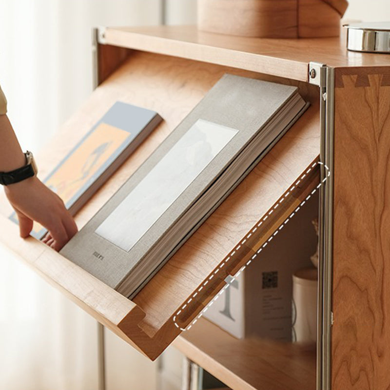 1 Door Storage Cabinet, Modern Rectangular Wooden Cabinet, 35.4"W x 16.9"L x 34.8"H