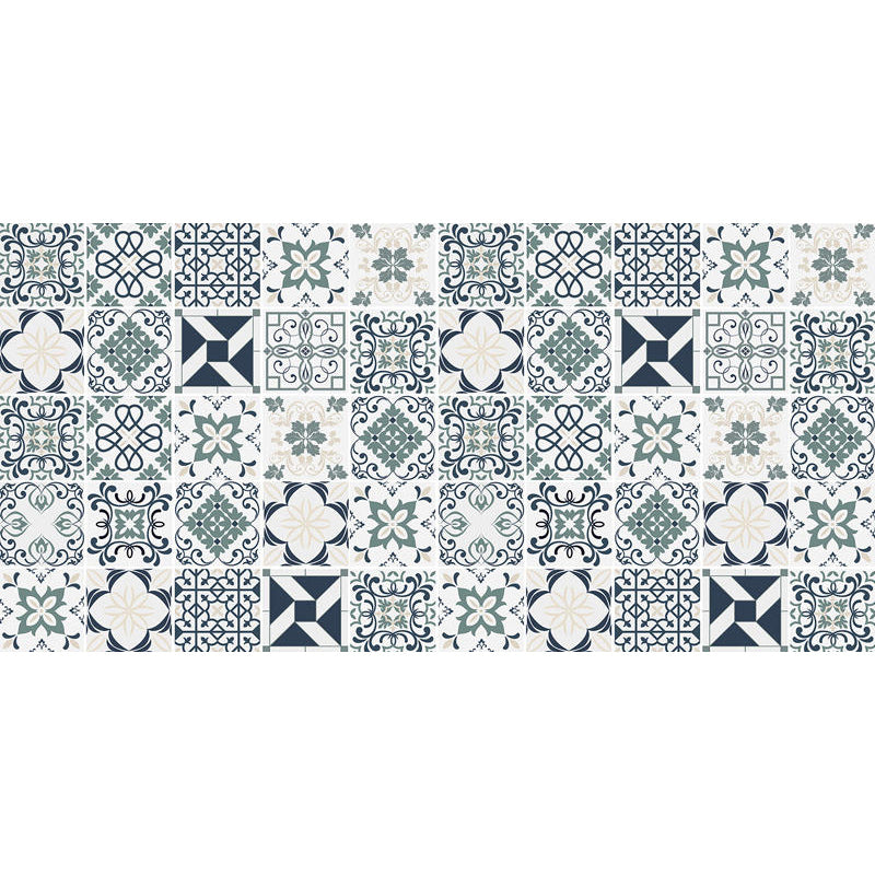 Spanish Pattern Singular Tile Water Resistant Peel & Stick Tile for Backsplash Wall