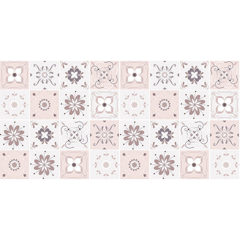 Spanish Pattern Singular Tile Water Resistant Peel & Stick Tile for Backsplash Wall