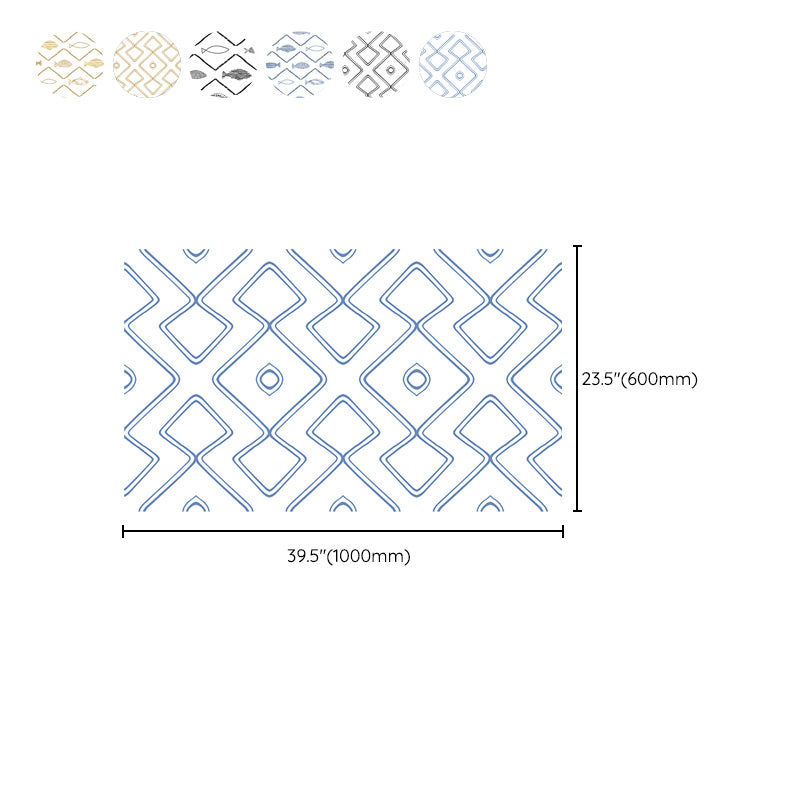 Water Resistant Tile PVC Singular Peel & Stick Tile for Kitchen Backsplash Wall