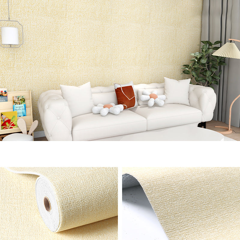 Modern Pearl Wainscoting Flax Wall Access Panel Peel and Stick Thicken Foam Baseboard