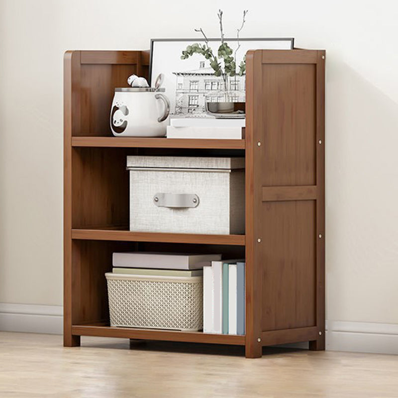 Contemporary Closed Back Bookcase Standard Engineered Wood Bookshelf