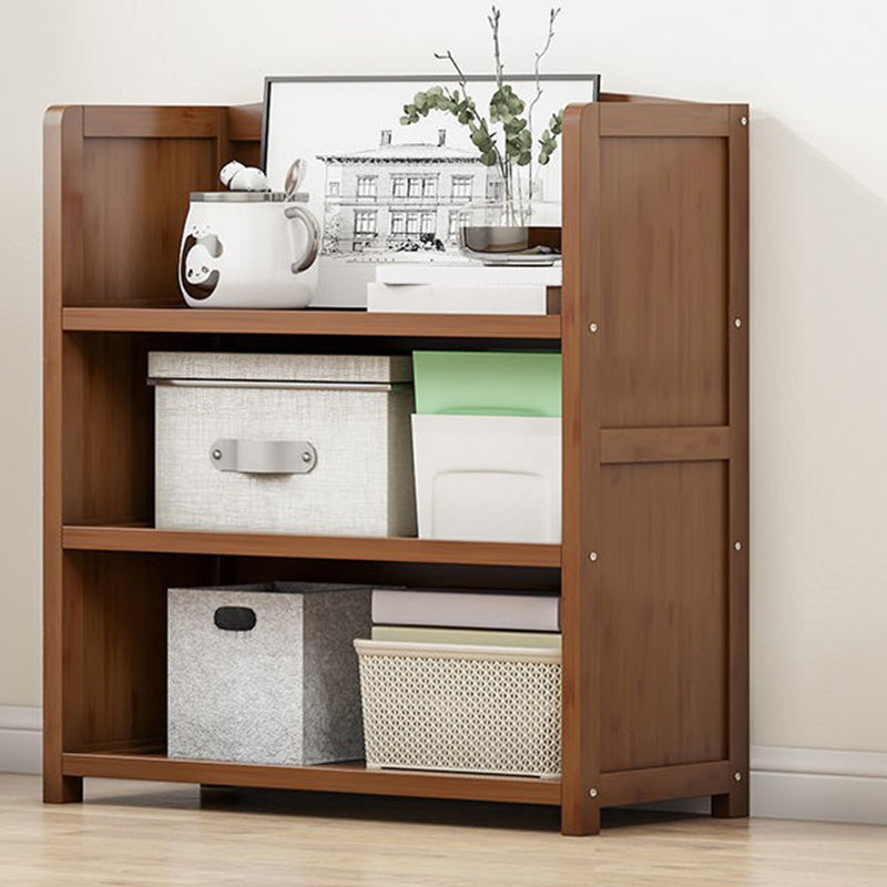 Contemporary Closed Back Bookcase Standard Engineered Wood Bookshelf