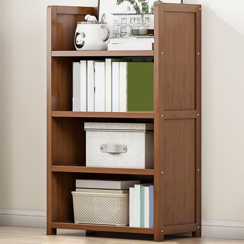 Contemporary Closed Back Bookcase Standard Engineered Wood Bookshelf