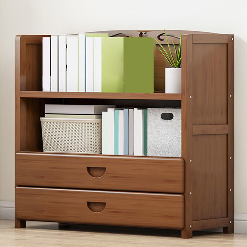 Contemporary Closed Back Bookcase Standard Engineered Wood Bookshelf