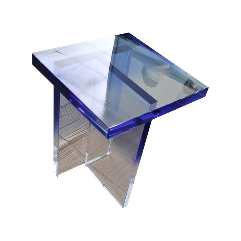 15" Wide Glam Corner Table Acrylic Square Accent Side Table for Living Room