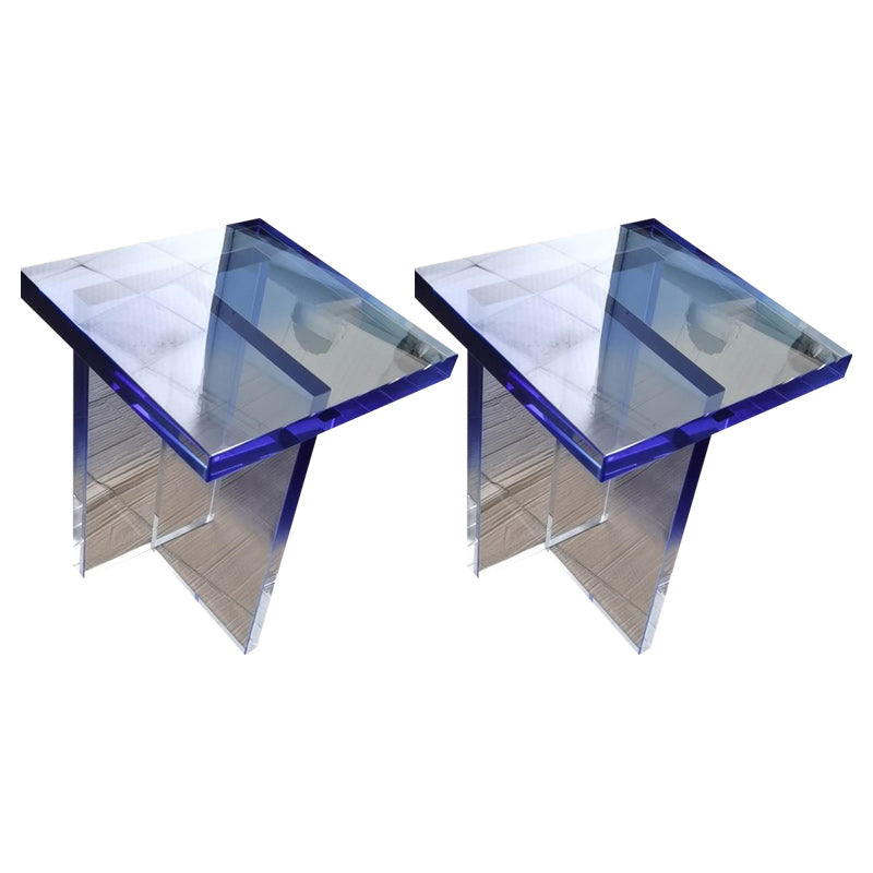 15" Wide Glam Corner Table Acrylic Square Accent Side Table for Living Room