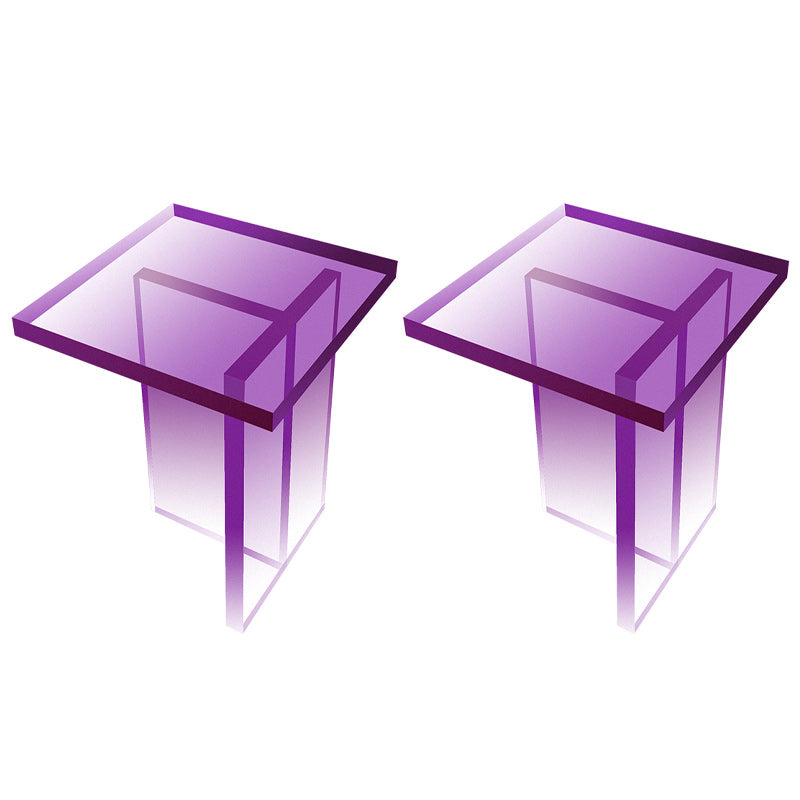 15" Wide Glam Corner Table Acrylic Square Accent Side Table for Living Room