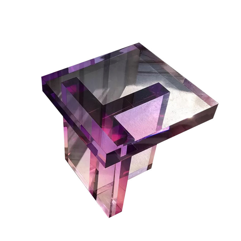 15" Wide Glam Corner Table Acrylic Square Accent Side Table for Living Room