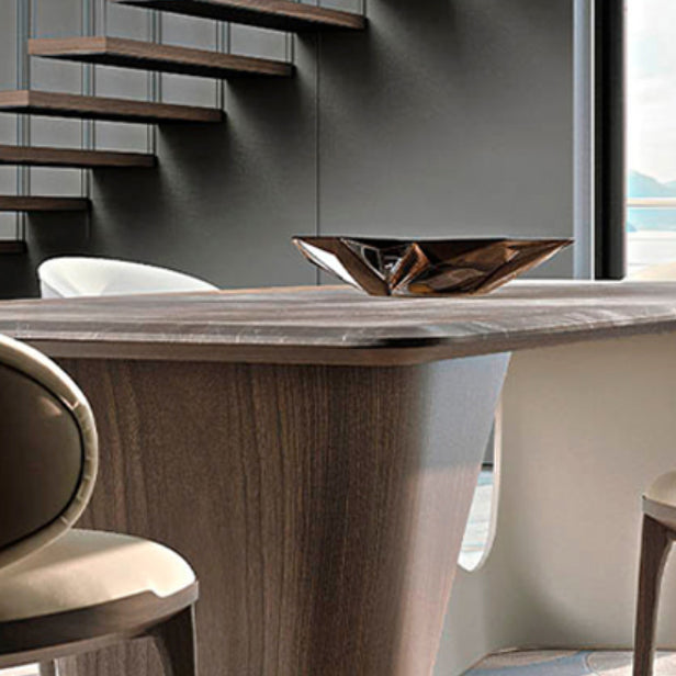 Double Pedestal Dining Room Table Contemporary Dinner Room Table