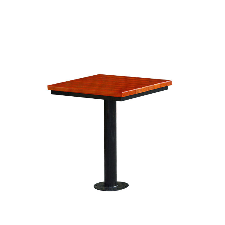 Solid Wood Outdoor Dining Table Industrial Water Resistant Patio Table