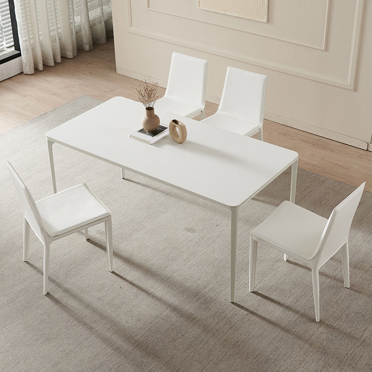 Glam 1/2/5 Pieces Furniture Sintered Stone Dining Set in White