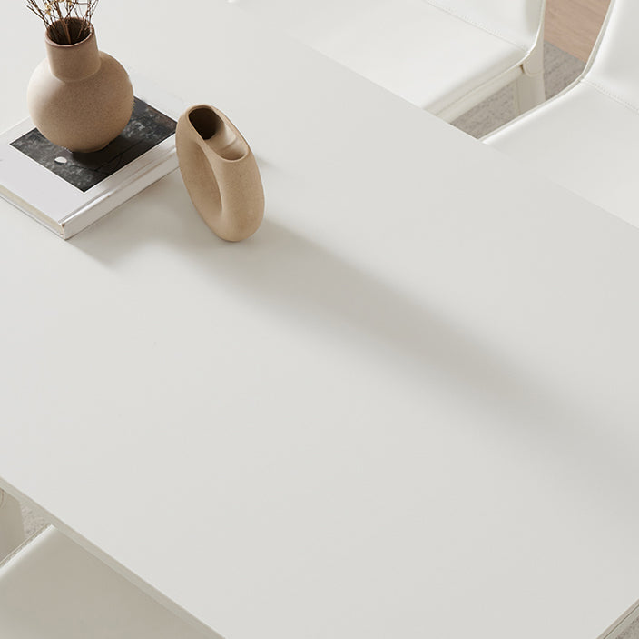 Glam 1/2/5 Pieces Furniture Sintered Stone Dining Set in White