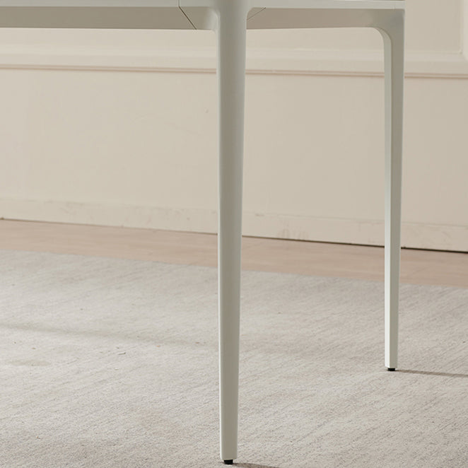 Glam 1/2/5 Pieces Furniture Sintered Stone Dining Set in White