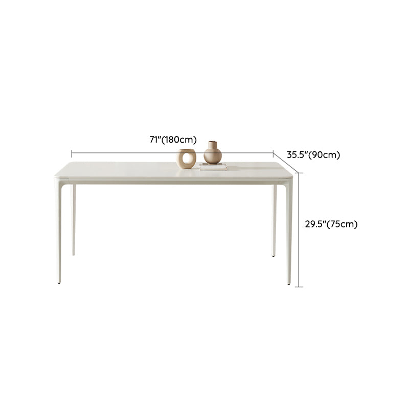 Glam 1/2/5 Pieces Furniture Sintered Stone Dining Set in White