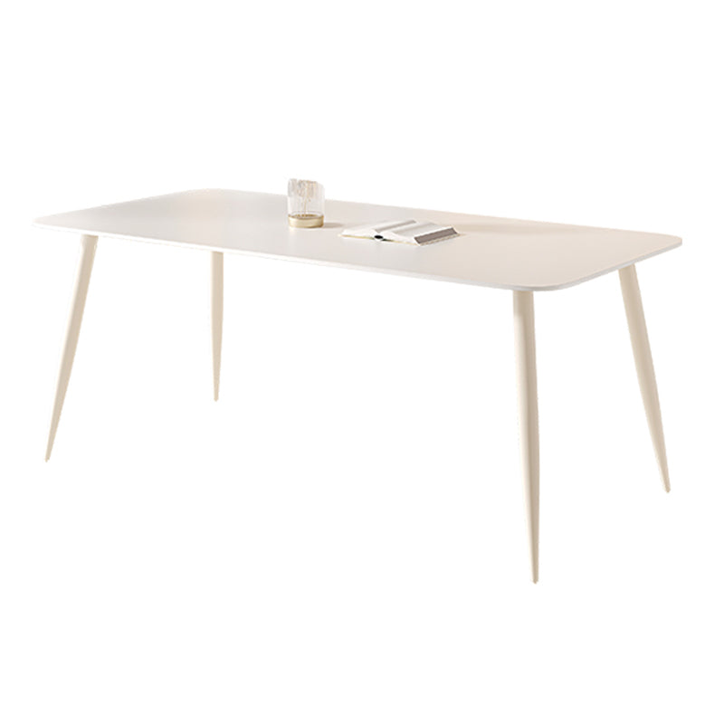 Rectangle 1/2/5/7 Pieces Furniture Sintered Stone Dining Set in White