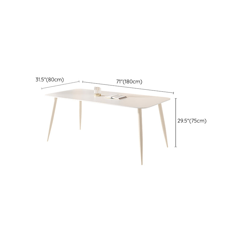 Rectangle 1/2/5/7 Pieces Furniture Sintered Stone Dining Set in White