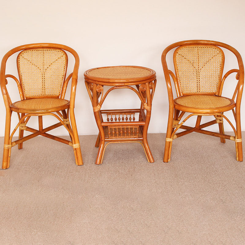 Traditional Kitchen Dining Chairs Cane Back Arm Chairs for Dining Room