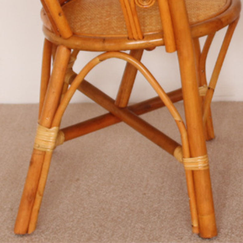 Traditional Kitchen Dining Chairs Cane Back Arm Chairs for Dining Room