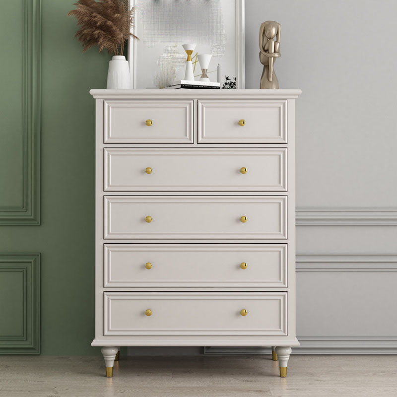 Birch Wood Horizontal Double Dresser Contemporary Storage Dresser for Bedroom