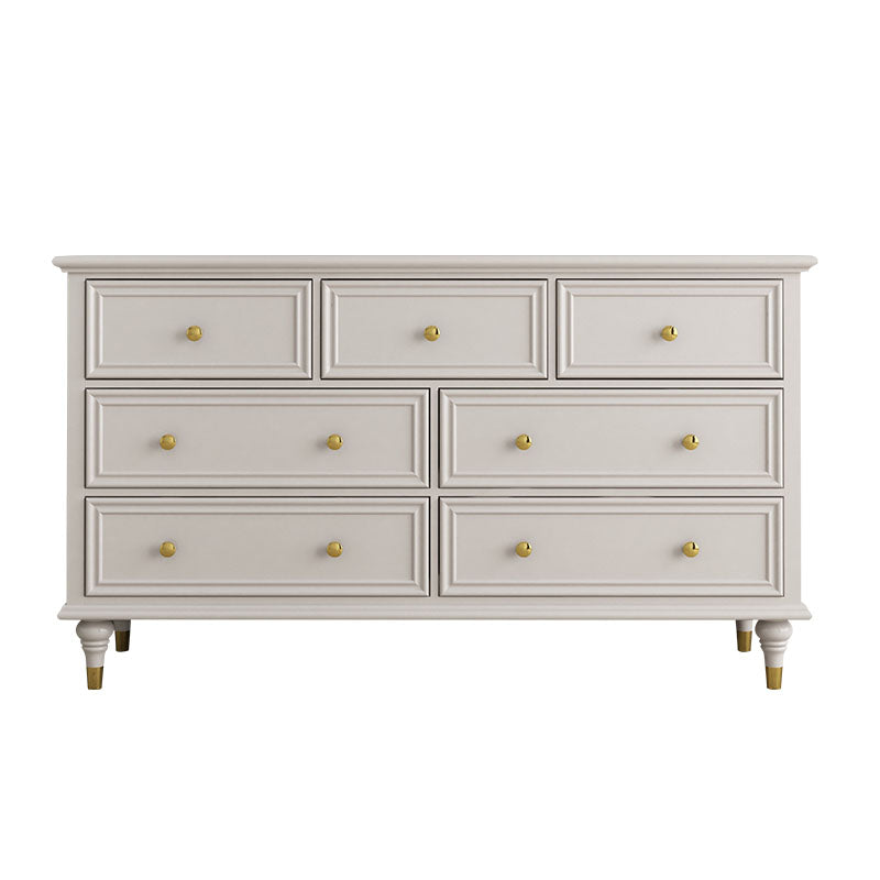 Birch Wood Horizontal Double Dresser Contemporary Storage Dresser for Bedroom