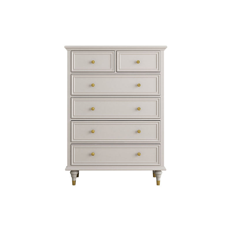 Birch Wood Horizontal Double Dresser Contemporary Storage Dresser for Bedroom