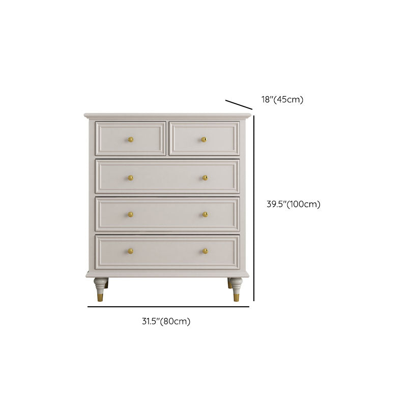 Birch Wood Horizontal Double Dresser Contemporary Storage Dresser for Bedroom