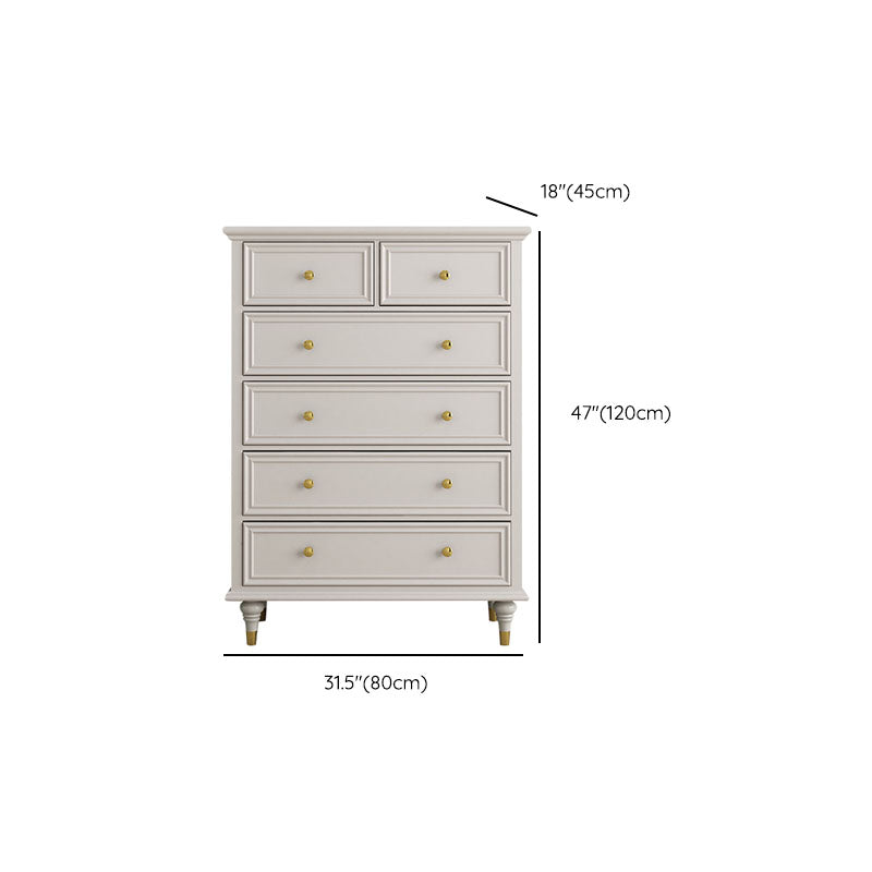 Birch Wood Horizontal Double Dresser Contemporary Storage Dresser for Bedroom
