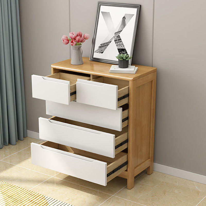 Contemporary Horizontal Double Dresser Wooden Storage Dresser for Bedroom