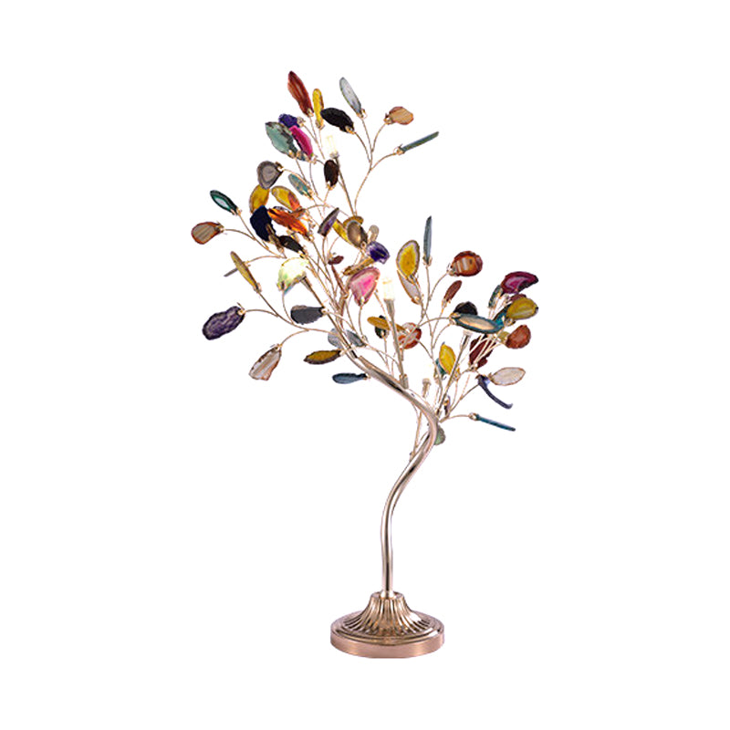 Flower Branch Shaped Acrylic Table Lighting Contemporary LED Rose Gold Desk Lamp