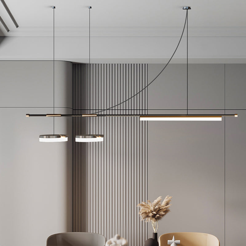 Metal Ceiling Pendant Light Modern LED Island Lighting Ideas for Kitchen
